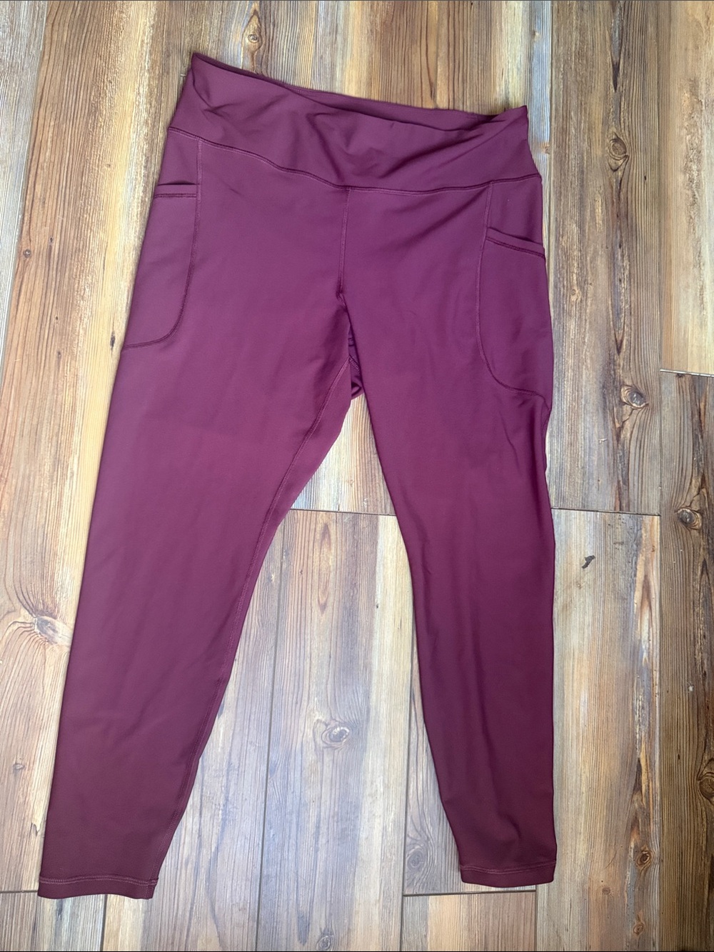 Old Navy Burgundy Leggings with Side Pockets